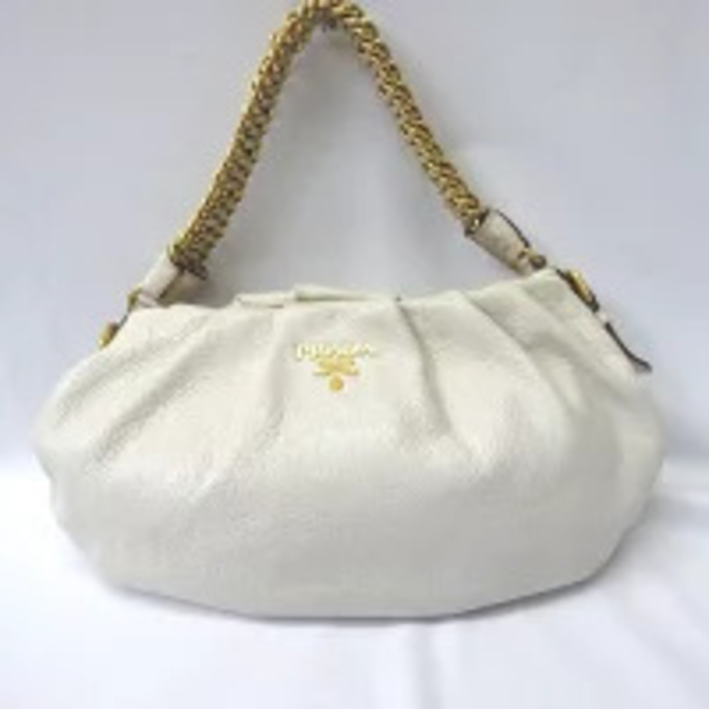 Prada Shoulder Bag Chain White